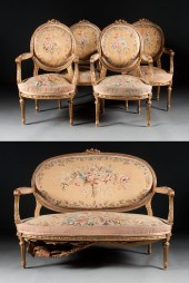 Louis XVI style carved giltwoo