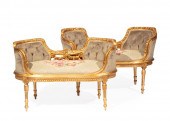 LOUIS XVI-STYLE CARVED GILTWOO