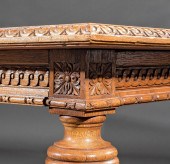LOUIS XVI-STYLE CARVED OAK BUR