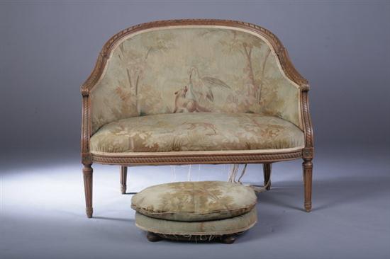 LOUIS XVI STYLE CARVED WALNUT