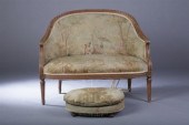 LOUIS XVI STYLE CARVED WALNUT