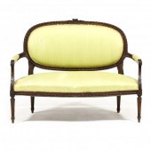 LOUIS XVI STYLE CARVED WALNUT
