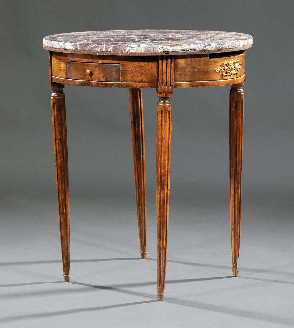 LOUIS XVI-STYLE CARVED WALNUT