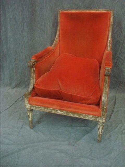 Louis XVI Style Chair with Red