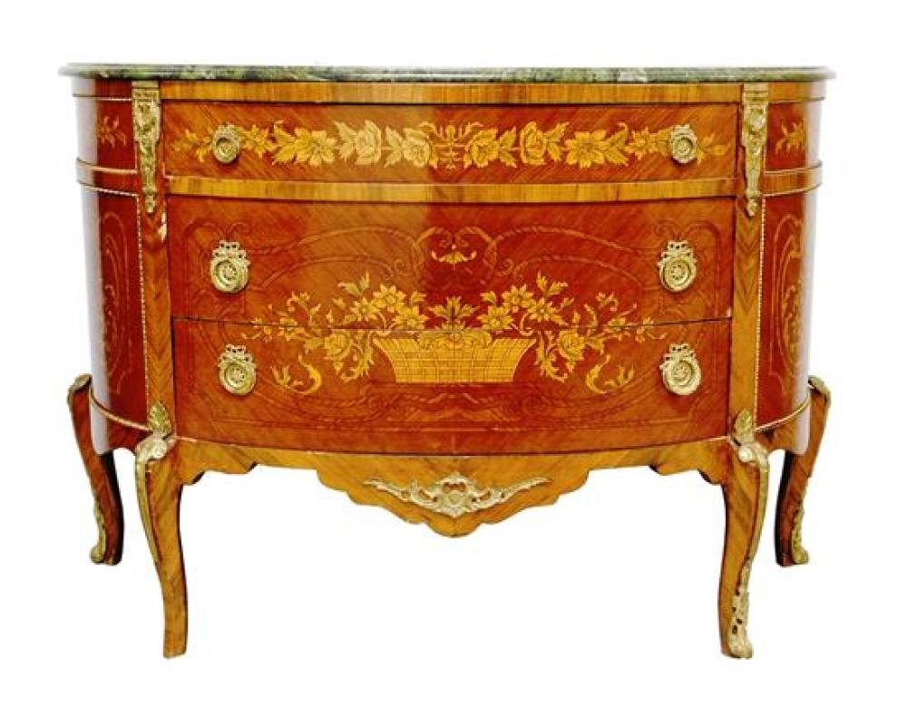LOUIS XVI STYLE COMMODE, DEMILUNE