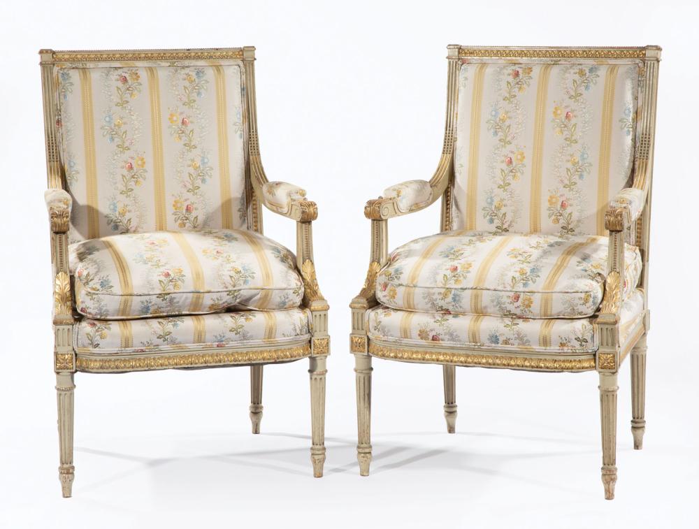 LOUIS XVI-STYLE CREME PEINTE AND