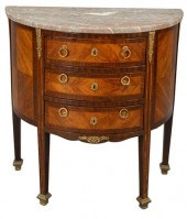 LOUIS XVI STYLE DEMILUNE COMMO