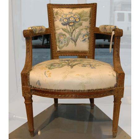 Louis XVI Style Diminutive Fauteuil