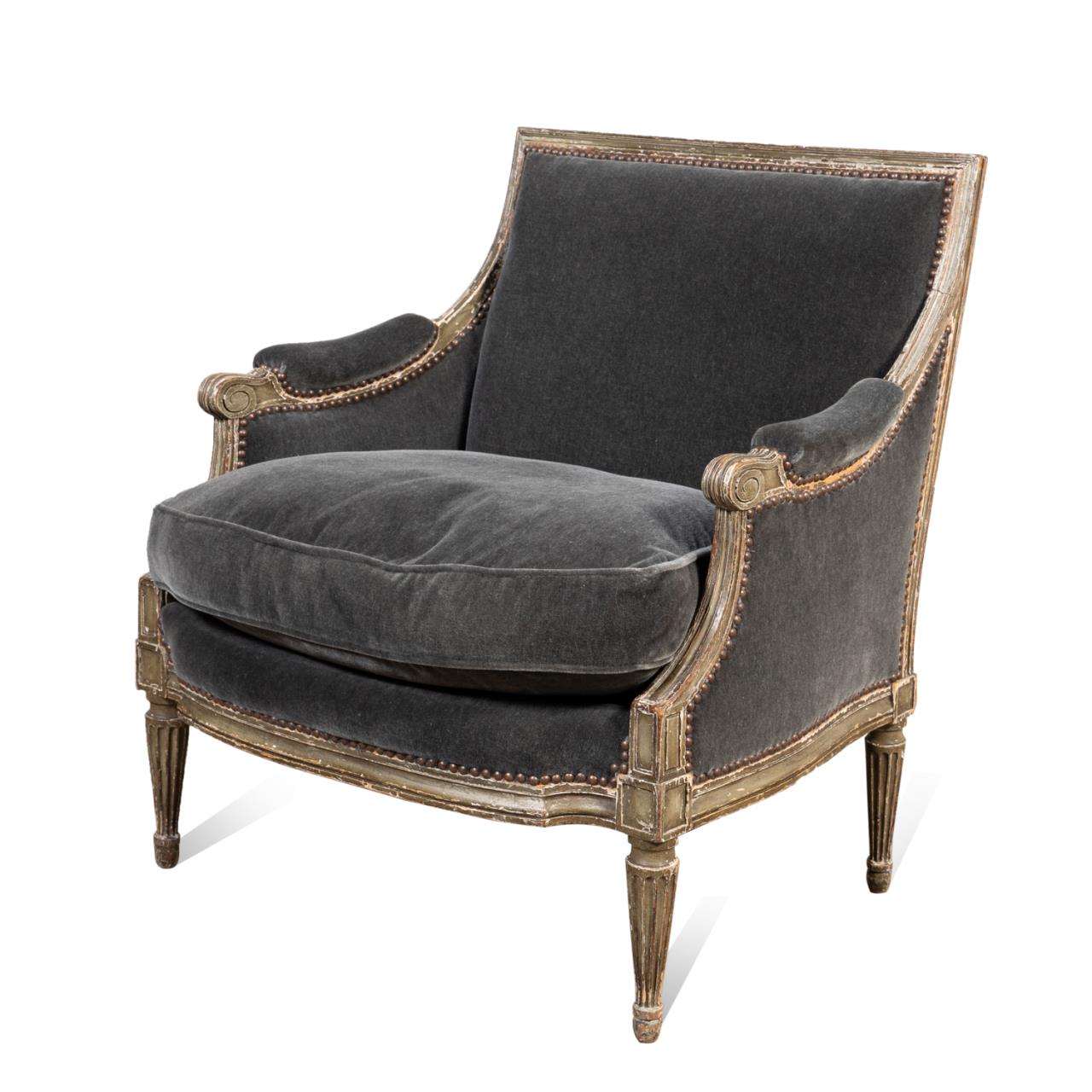 LOUIS XVI STYLE DISTRESSED BLUE