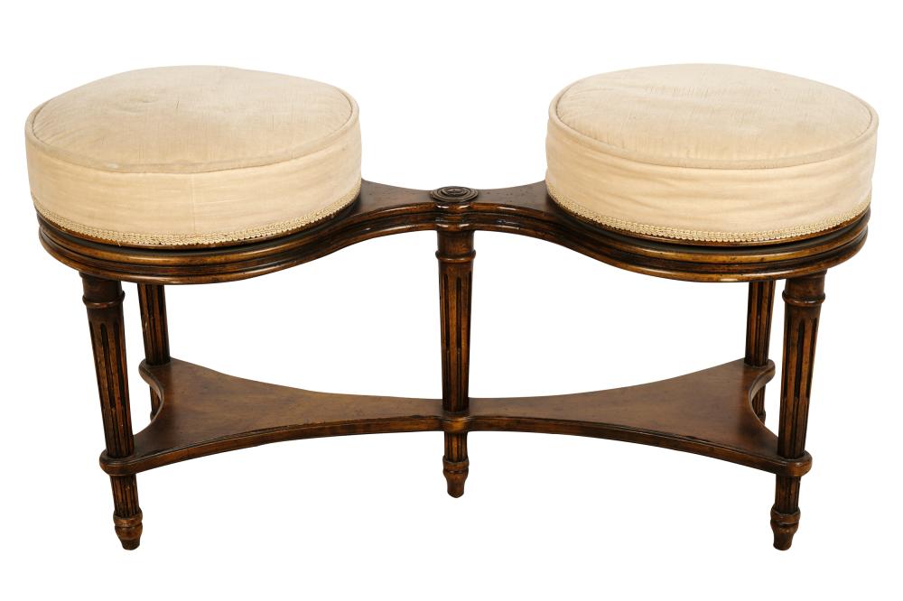 LOUIS XVI STYLE DOUBLE BENCHthe two