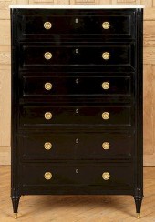 LOUIS XVI STYLE EBONIZED CHEST