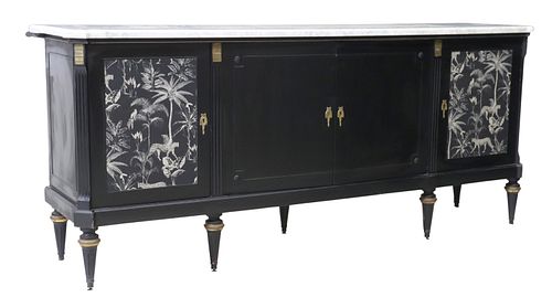 LOUIS XVI STYLE FABRIC-MOUNTED