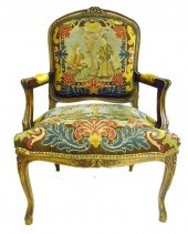 Louis XVI style fauteuil  carv