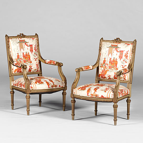 Louis XVI-Style Fauteuils French