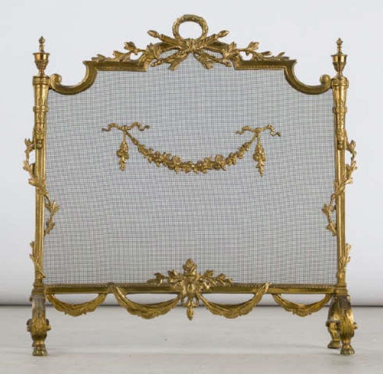LOUIS XVI STYLE FIRESCREEN & COPPER