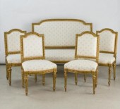 LOUIS XVI STYLE FIVE-PIECE SAL