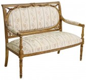 LOUIS XVI STYLE FLORAL UPHOLST