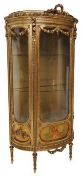 LOUIS XVI STYLE GILT & FLORAL