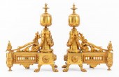 LOUIS XVI STYLE GILT BRONZE AN