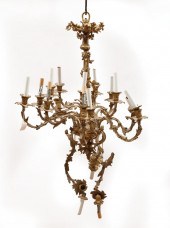 LOUIS XVI-STYLE GILT METAL CHA
