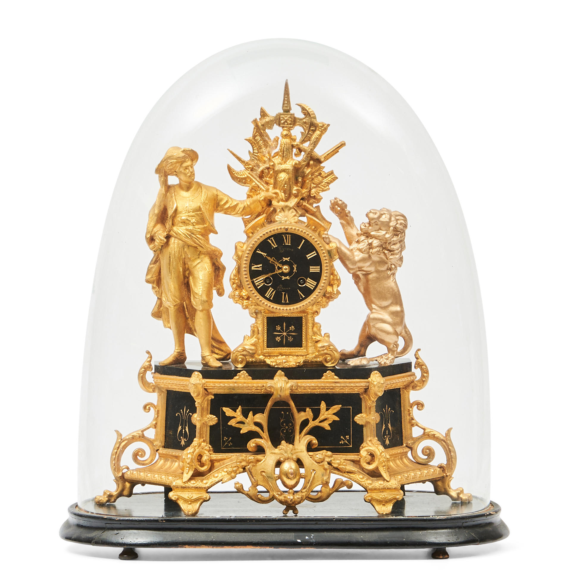 LOUIS XVI-STYLE GILT METAL MANTLE