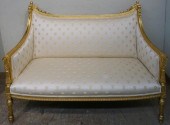 LOUIS XVI STYLE GILT PAINTED B