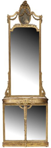LOUIS XVI STYLE GILT-PAINTED P