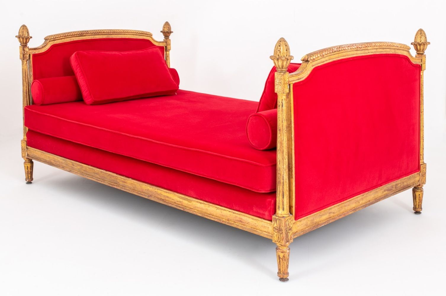 LOUIS XVI STYLE GILT WOOD DAYBED