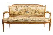LOUIS XVI STYLE GILT WOOD SETT