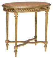 LOUIS XVI STYLE GILTWOOD & MAR