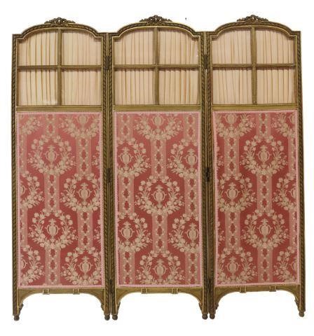 LOUIS XVI STYLE GILTWOOD 3-PANEL