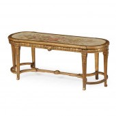 LOUIS XVI STYLE GILTWOOD AND A
