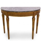 LOUIS XVI STYLE GILTWOOD AND M
