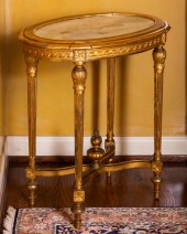 LOUIS XVI-STYLE GILTWOOD AND O