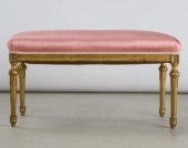 LOUIS XVI STYLE GILTWOOD BENCH