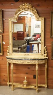 LOUIS XVI STYLE GILTWOOD CONSO