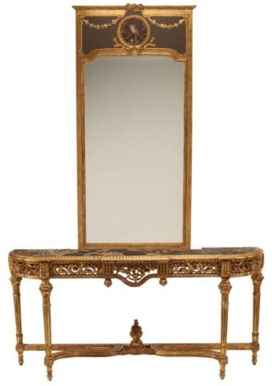 LOUIS XVI STYLE GILTWOOD CONSOLE