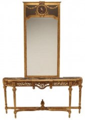 LOUIS XVI STYLE GILTWOOD CONSO