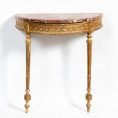 LOUIS XVI STYLE GILTWOOD MARBL