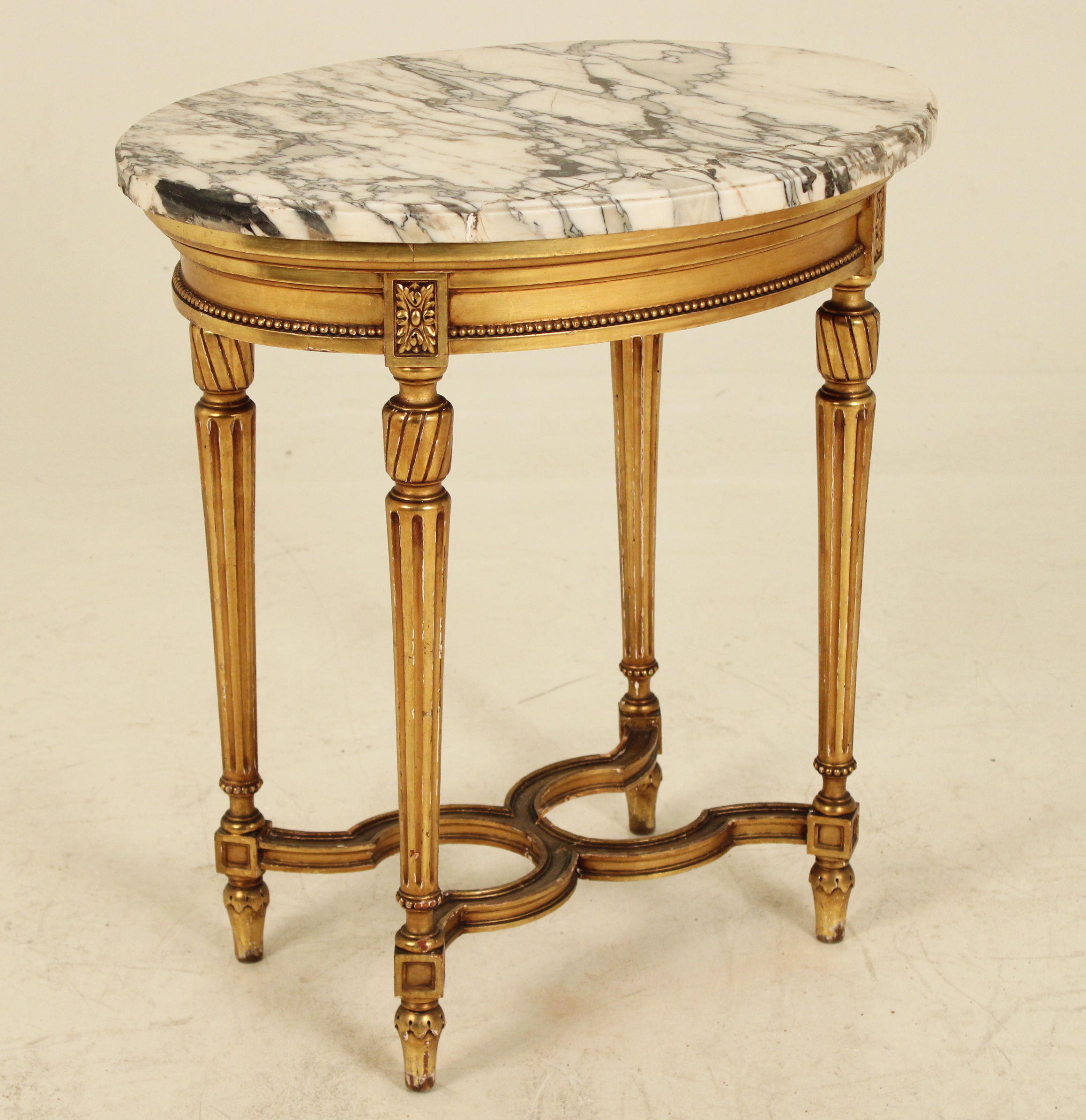 LOUIS XVI STYLE GILTWOOD MARBLE TOP