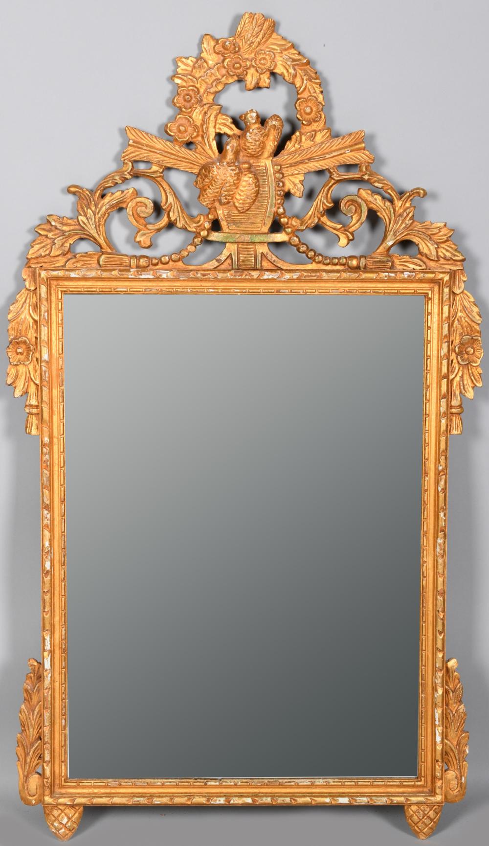 LOUIS XVI STYLE GILTWOOD MIRROR