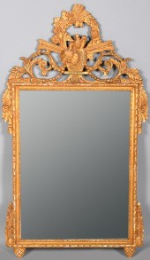 LOUIS XVI STYLE GILTWOOD MIRRO