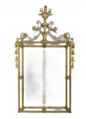 LOUIS XVI STYLE GILTWOOD MIRRO