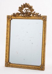 LOUIS XVI STYLE GILTWOOD MIRRO
