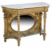 LOUIS XVI STYLE GILTWOOD MIRRO