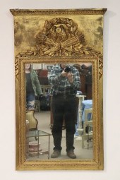 LOUIS XVI STYLE GILTWOOD MIRRO
