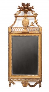 LOUIS XVI-STYLE GILTWOOD MIRRO