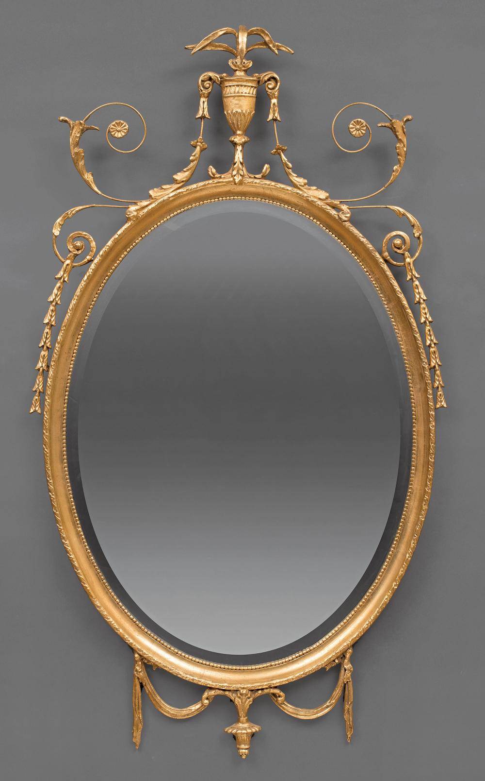 LOUIS XVI-STYLE GILTWOOD OVAL