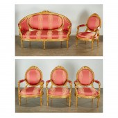 LOUIS XVI STYLE GILTWOOD SALON
