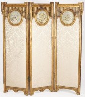 LOUIS XVI STYLE GILTWOOD SCREE